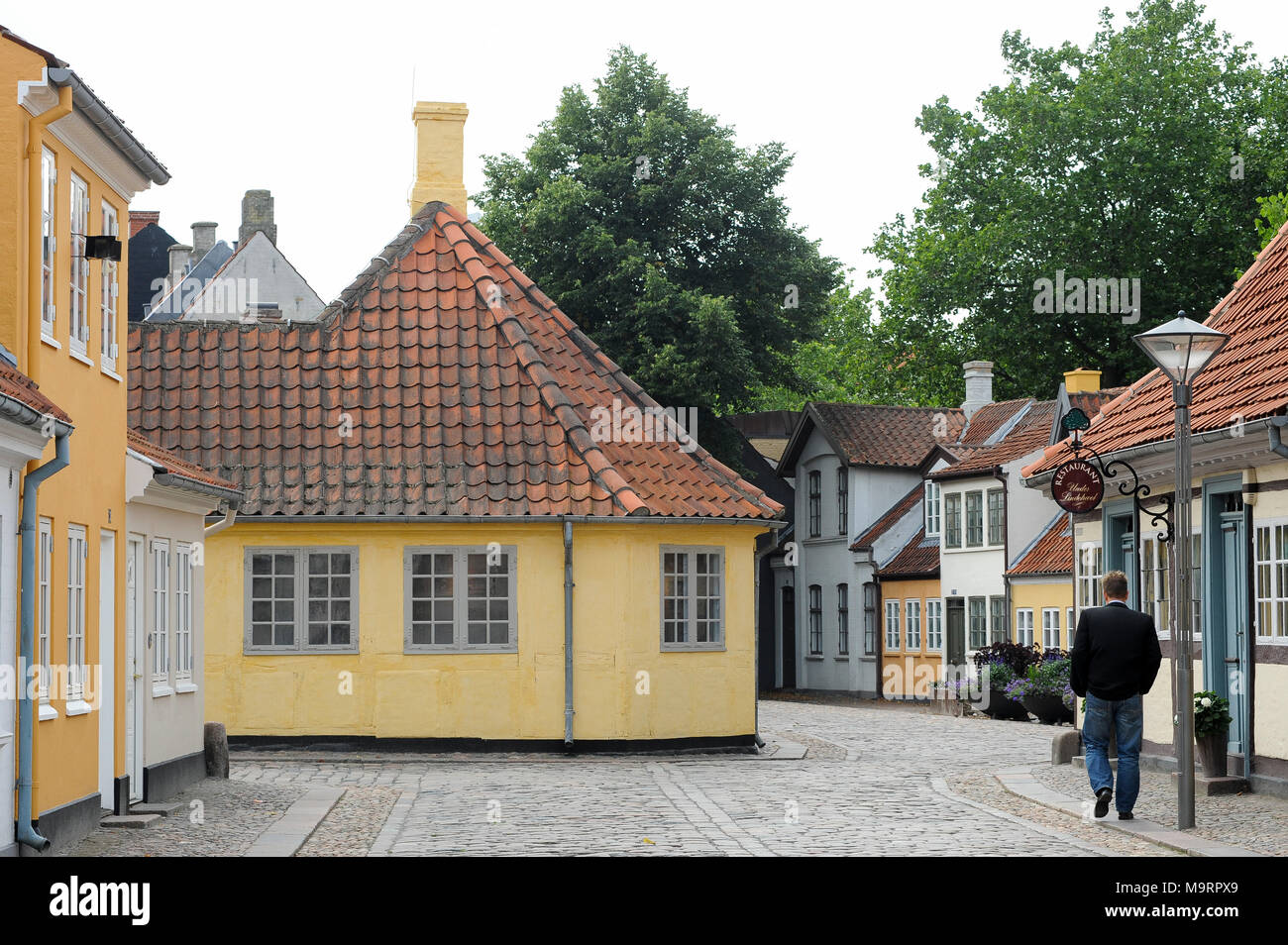 H.c. Andersens Hus (Hans Christian Andersen Haus) auf Hans Jensens straede, Odense, Region Süddänemark, Dänemark. August 21 2010, war ein Hans Stockfoto