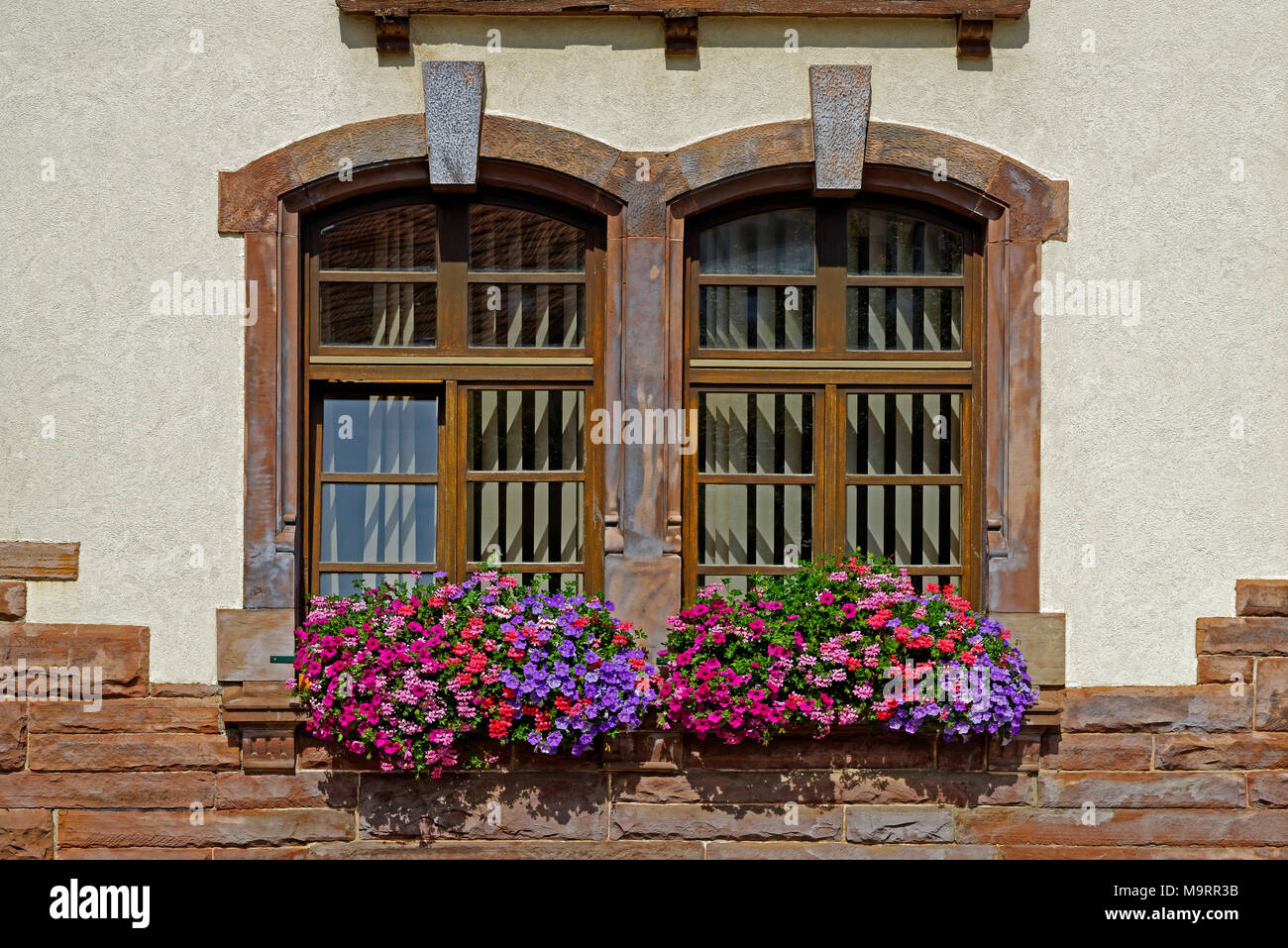 Europa, Frankreich, Rhein, Bas (Elsass), Soultz-sous-Forêts, Rue Principale Hohwiller, Gebäude, historisch, Detail, Architektur, Gebäude, historischen Stockfoto