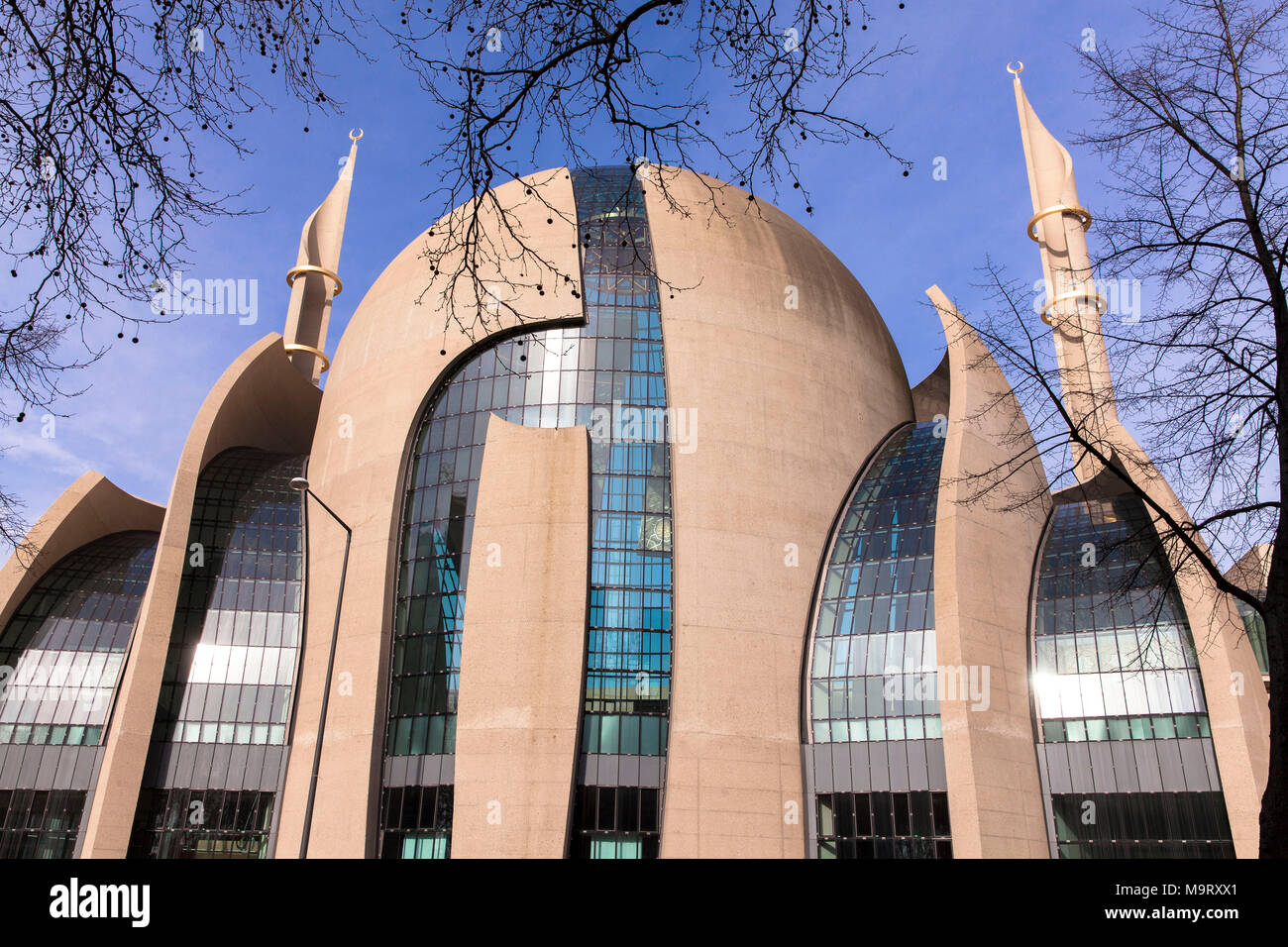 Deutschland, Köln, die ditib Moschee der Türkisch-Islamischen Union für Religiöse Angelegenheiten im Stadtteil Ehrenfeld, Bau plan von Architekt P Stockfoto