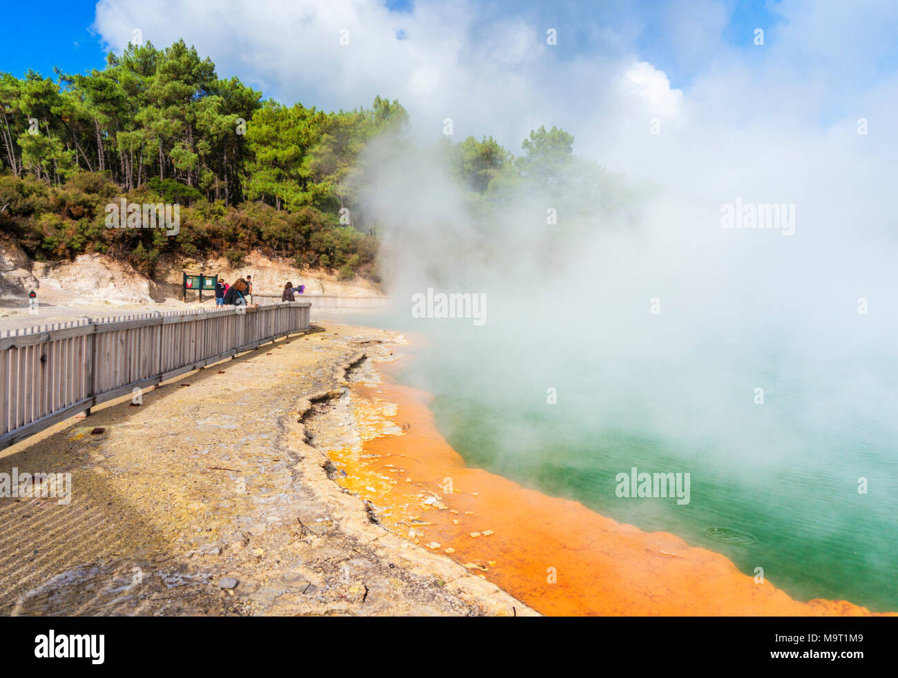 Neuseeland Wai-o-Tapu Thermal Wonderland der Champagne Pool, waiotapu rotorua Neuseeland Neuseeland Rotorua Waiotapu Stockfoto