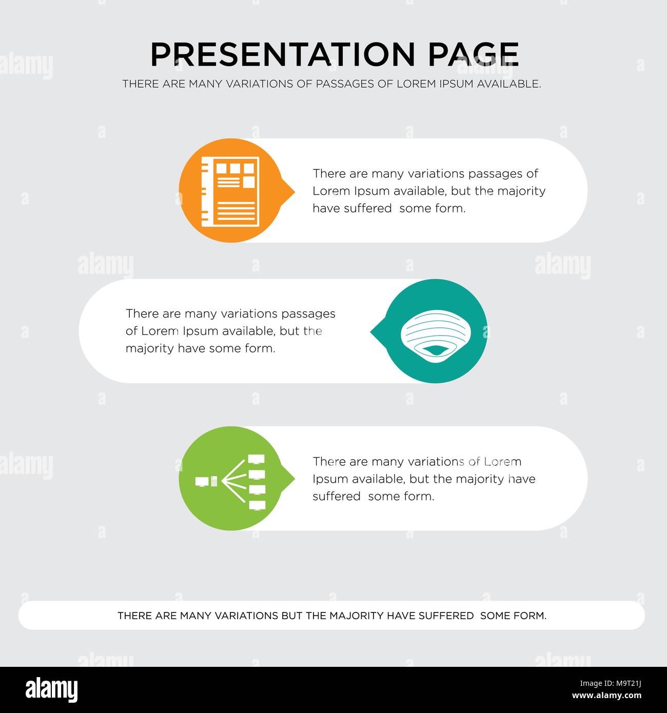 clam, Katalog presentation Design vorlage in Orange, Grün