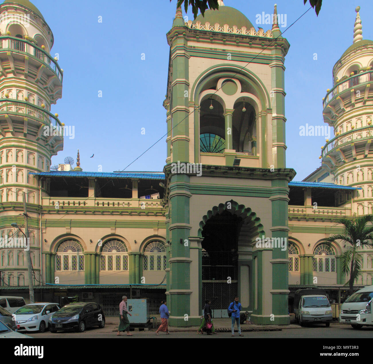 Myanmar, Yangon, Jamah Surti sunnitische Moschee, Stockfoto