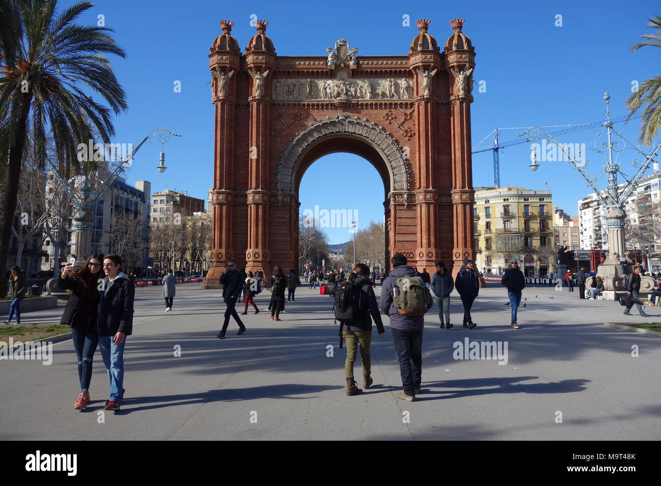 Arc de Triomf, Barcelona Stockfoto