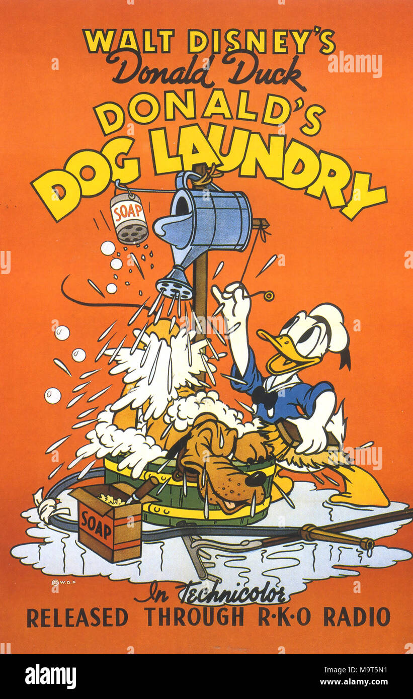 Hund Wäscheservice 1040 Walt Disney Donald Duck Cartoon Stockfoto