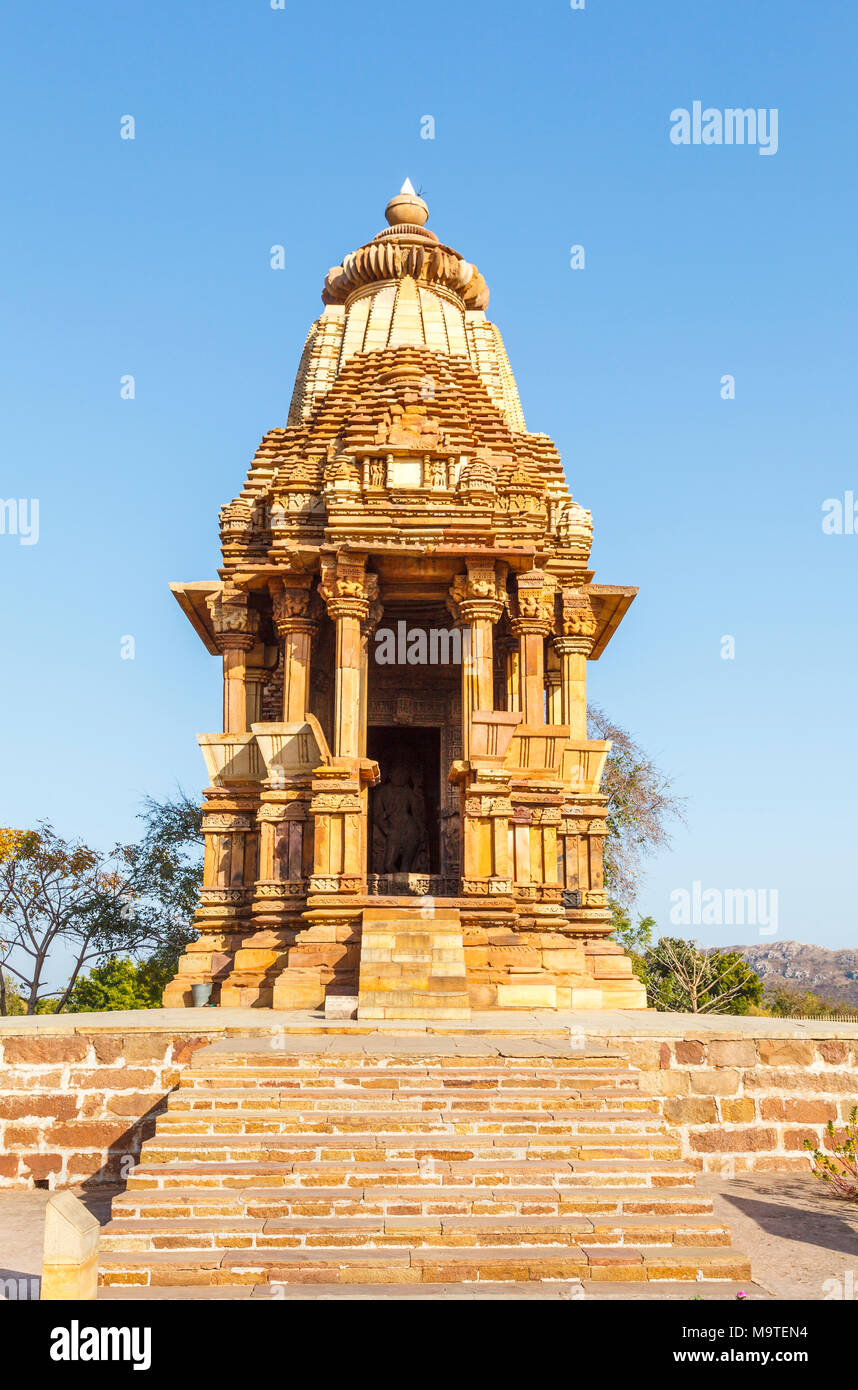 Hindu Tempel Chaturbhuja Lord Vishnu, Gruppe Süd von Tempeln, Khajuraho, Madhya Pradesh, Indien gewidmet Stockfoto