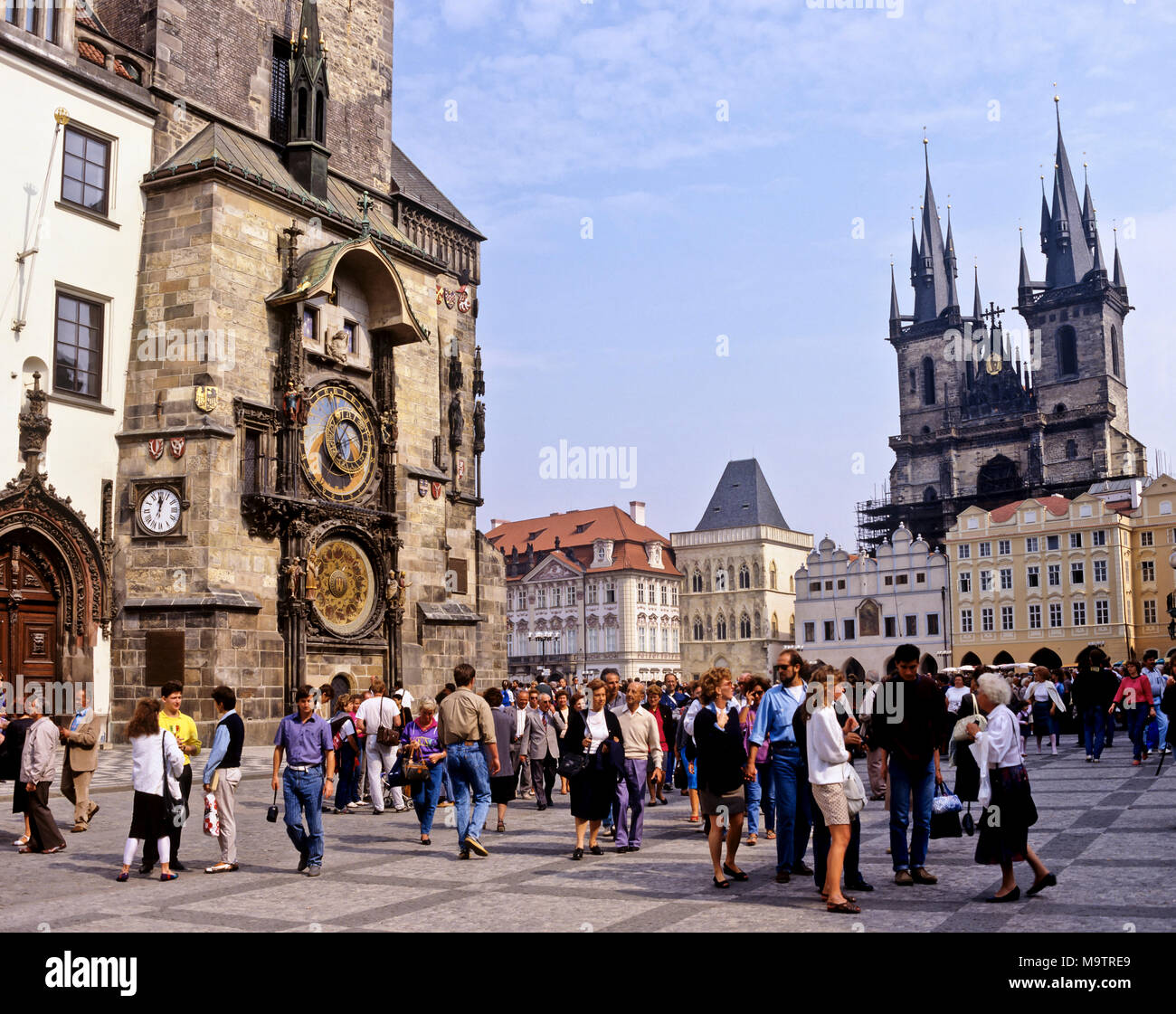 9038. Astronomische Uhr, Altstädter Ring, Prag, Tschechische Republik, Europa Stockfoto