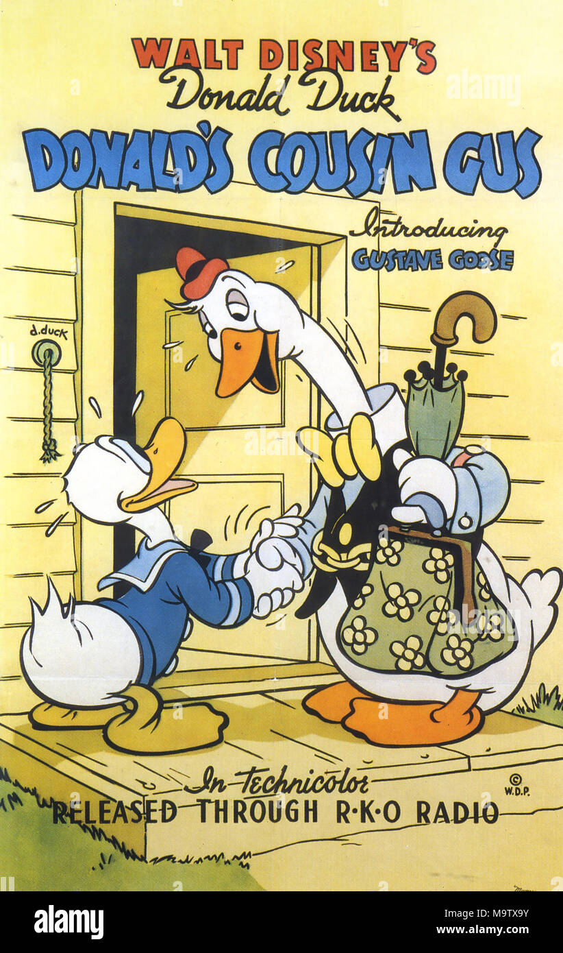 Donalds COUSIN GUS 1939 Walt Disney Donald Duck Cartoon Stockfoto