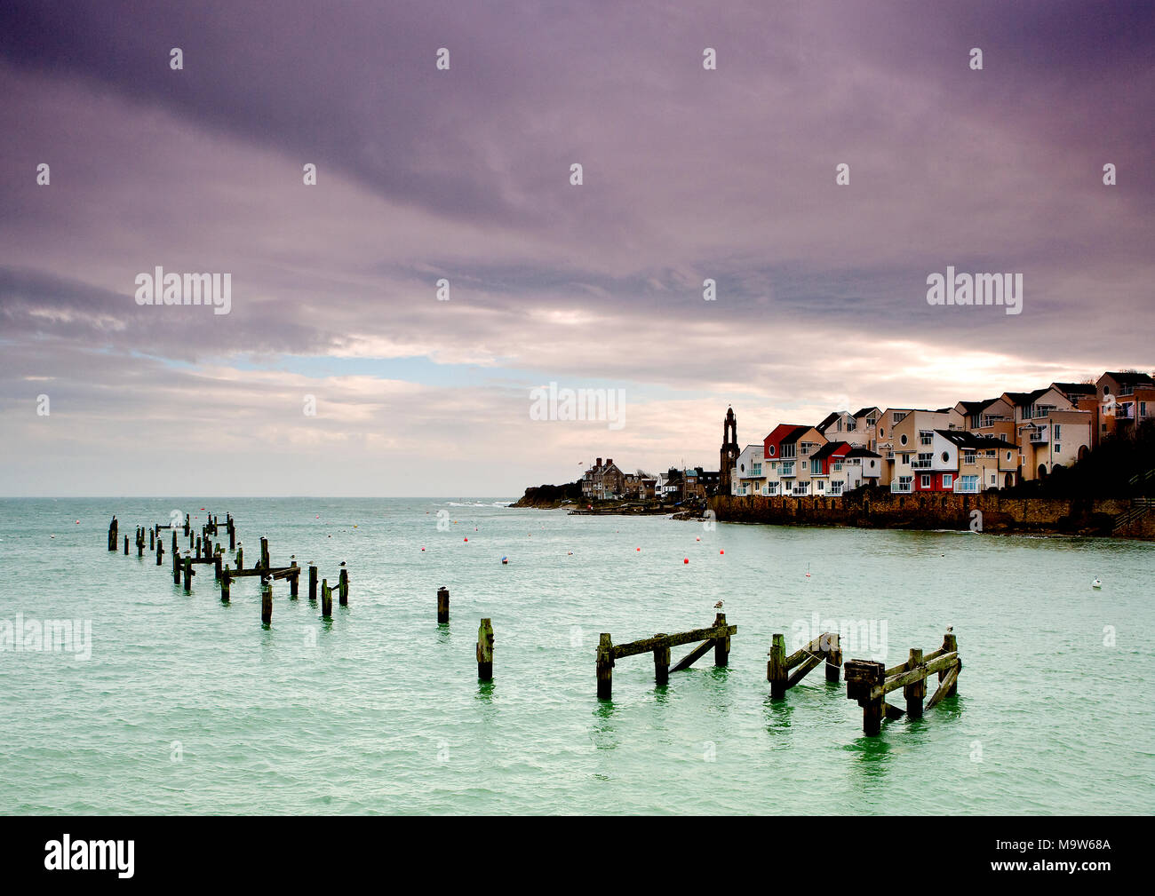 Der alte Pier, Swanage, Dorset, Großbritannien Stockfoto