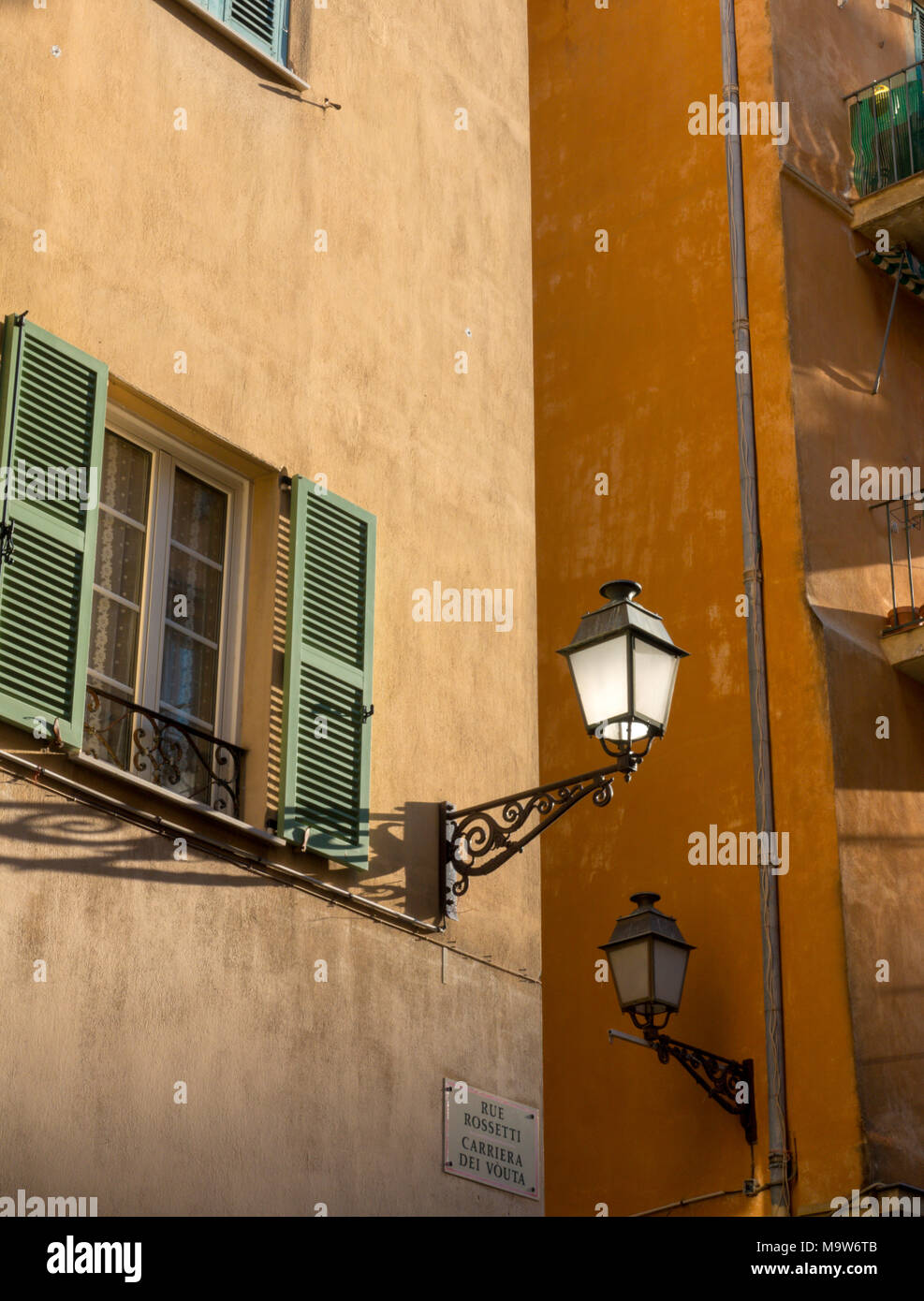 Rue Rossetti, Nizza, Frankreich Stockfoto