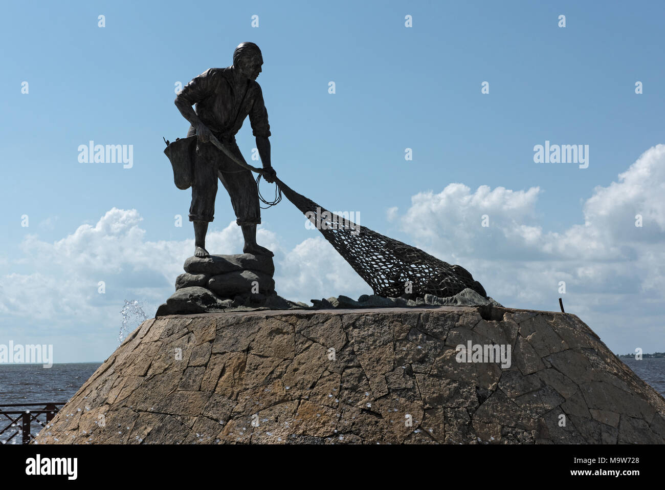 Denkmal für die Fischer in der Stadt Chetumal, Mexiko Stockfoto