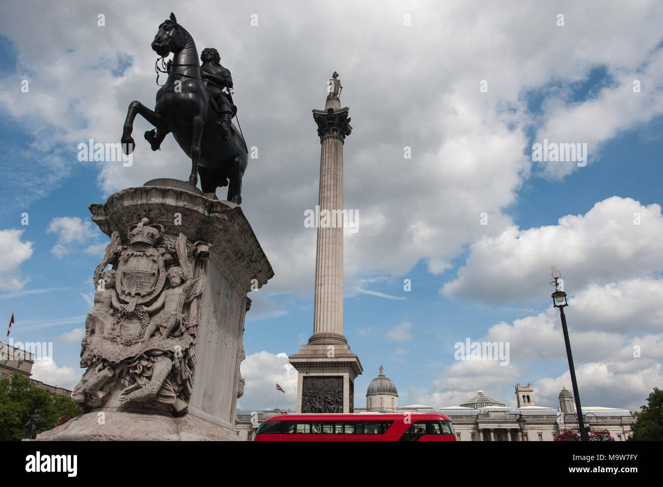 London. Trafalgar Square. Vereinigtes Königreich. Stockfoto
