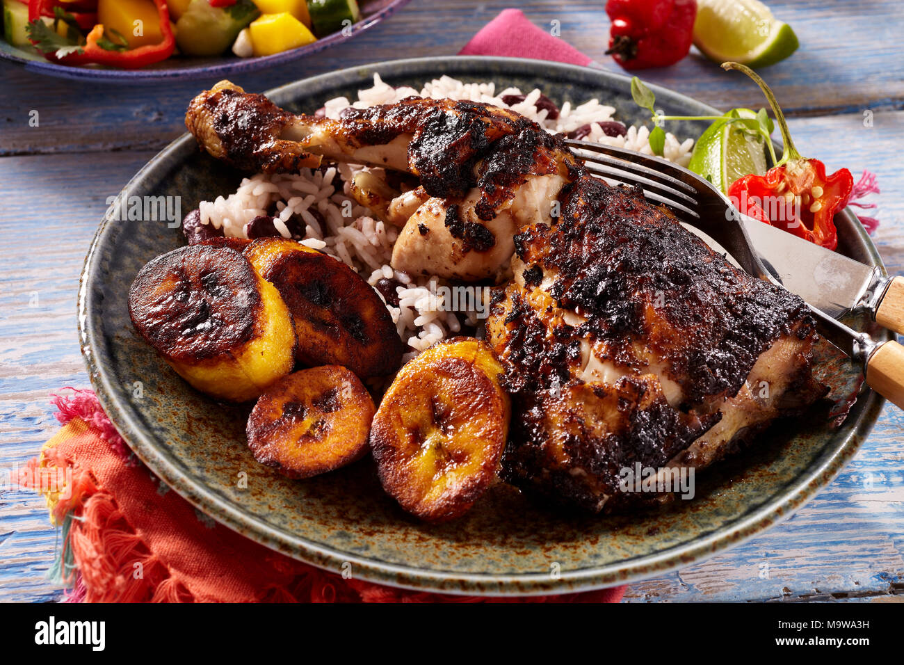 Jamaican Jerk Chicken Stockfoto