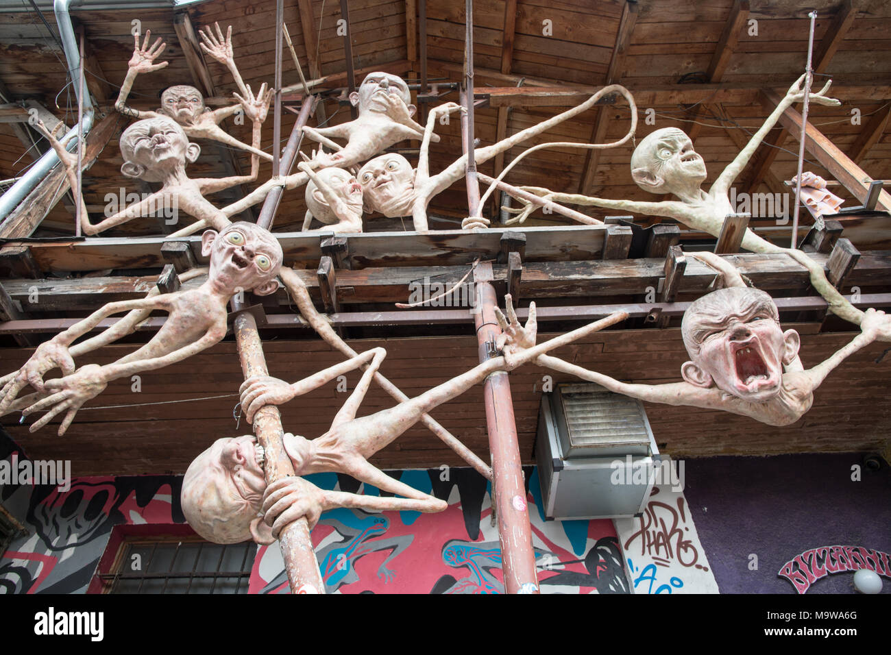 Beängstigend Skulptur Ljubljana Slowenien Stockfoto