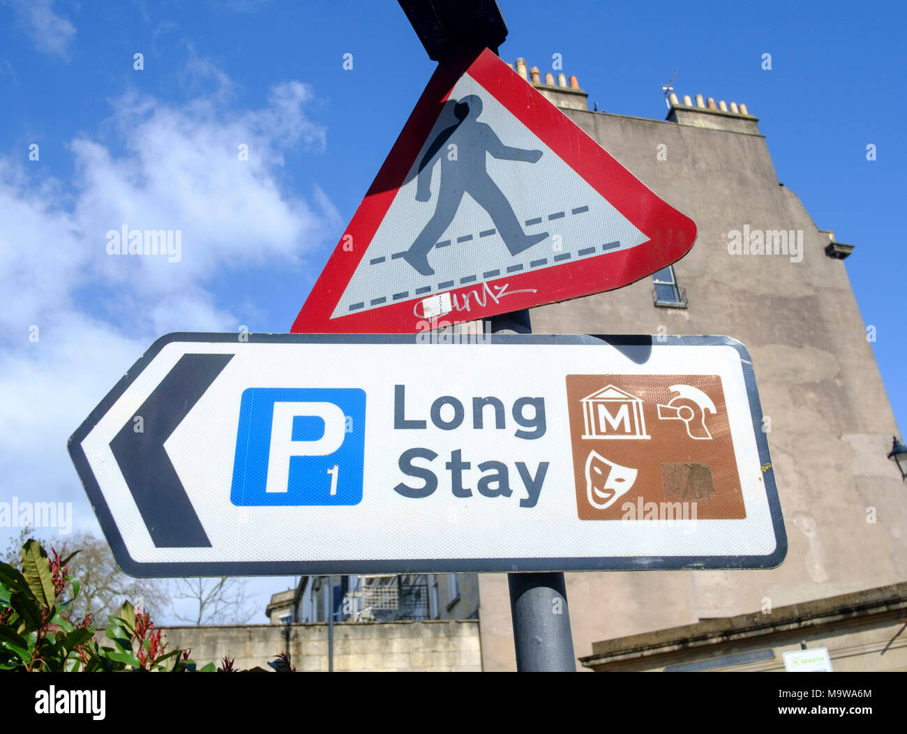 Parkplatz in Somerset Bath, England Großbritannien Stockfoto