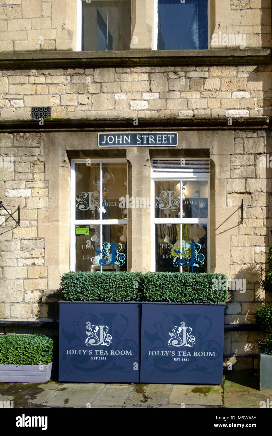 Jollys Teestube auf John st Badewanne somerset England Großbritannien Stockfoto