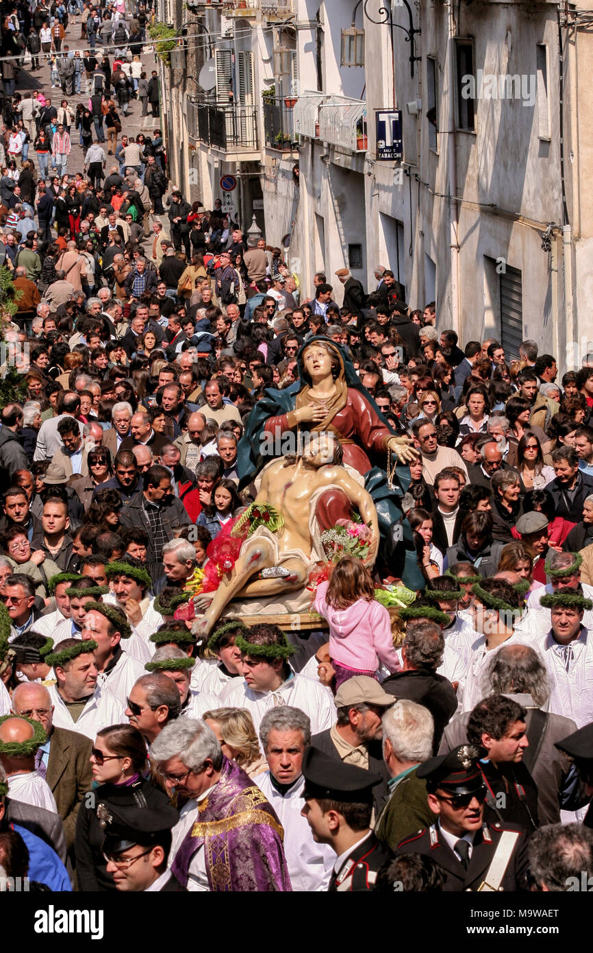 Nocera Terinese (Italien) - Der processione dell'Addolorata im Ostern Karsamstag Stockfoto