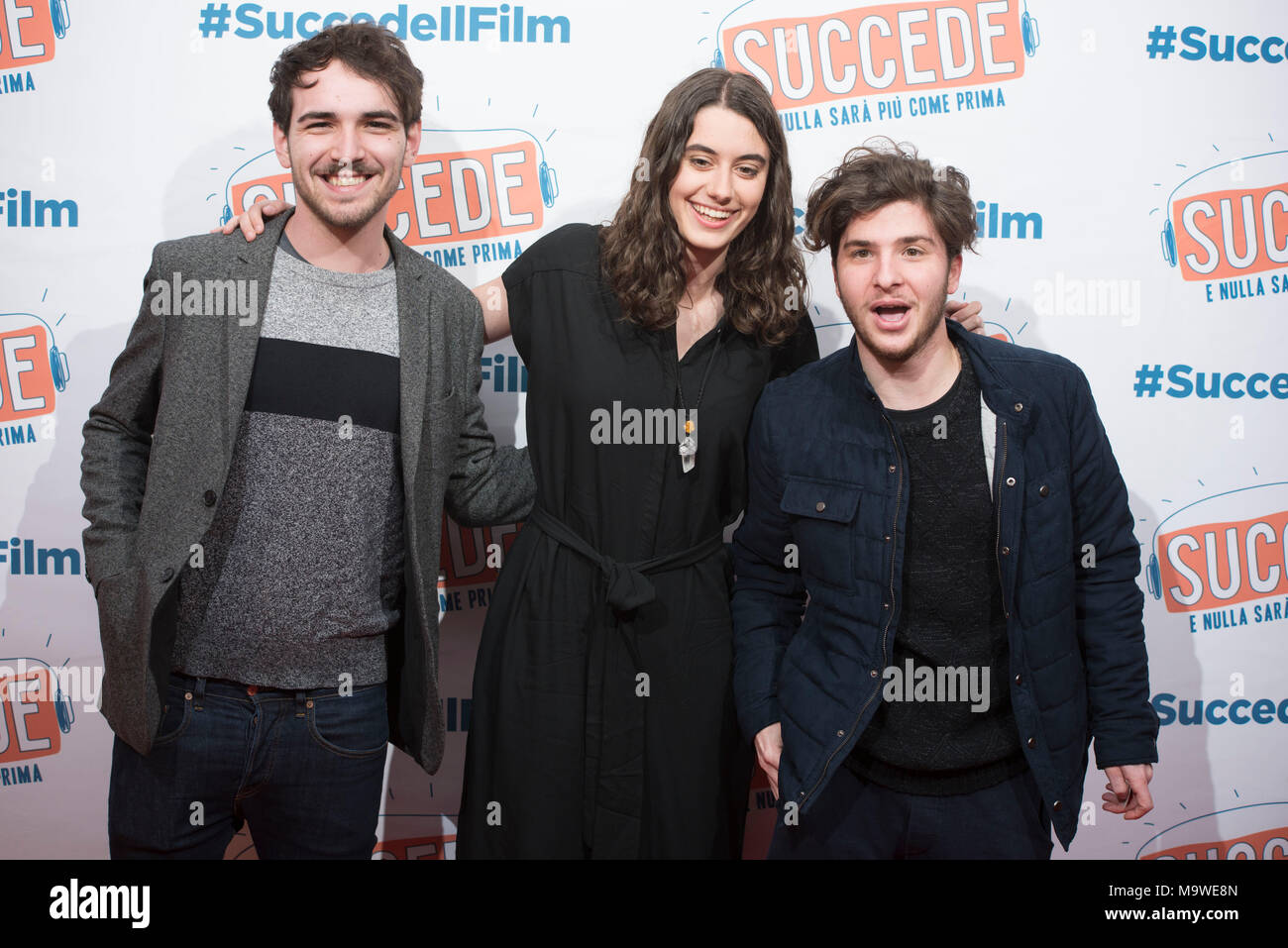 Mailand, Italien. 27 Mär, 2018. Premiere in Mailand der Film uccede