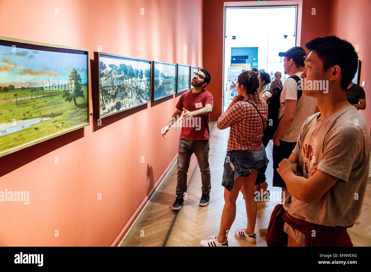 Buenos Aires Argentinien, Recoleta, Museo Nacional de Bellas Artes Kunstmuseum, innen, Ausstellungsausstellung, Gemälde, Candido Lopez, Schlacht Stockfoto