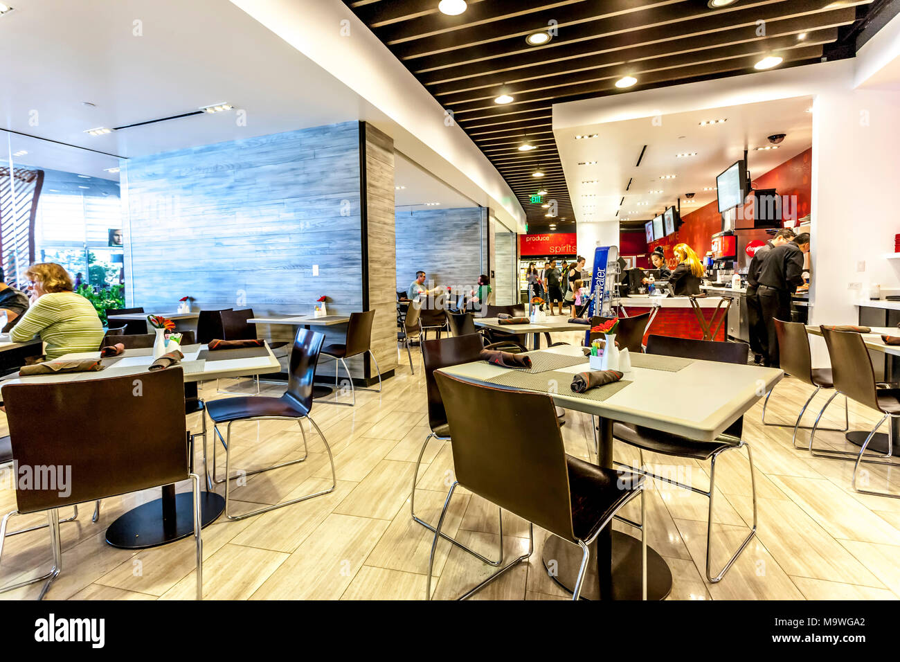Cafe im Hotel Aria und Spar, Las Vegas, usa Narvarda. Stockfoto