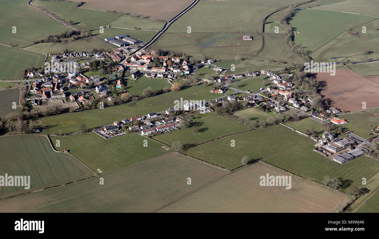 Luftaufnahme von aldbrough St. John in der Nähe von Richmond, North Yorkshire, Großbritannien Stockfoto