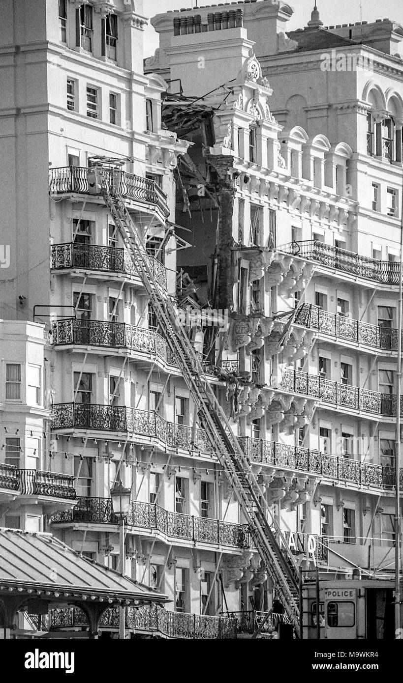 Das Grand Hotel in Brighton, am Tag nach der von der IRA bombardiert Stockfoto