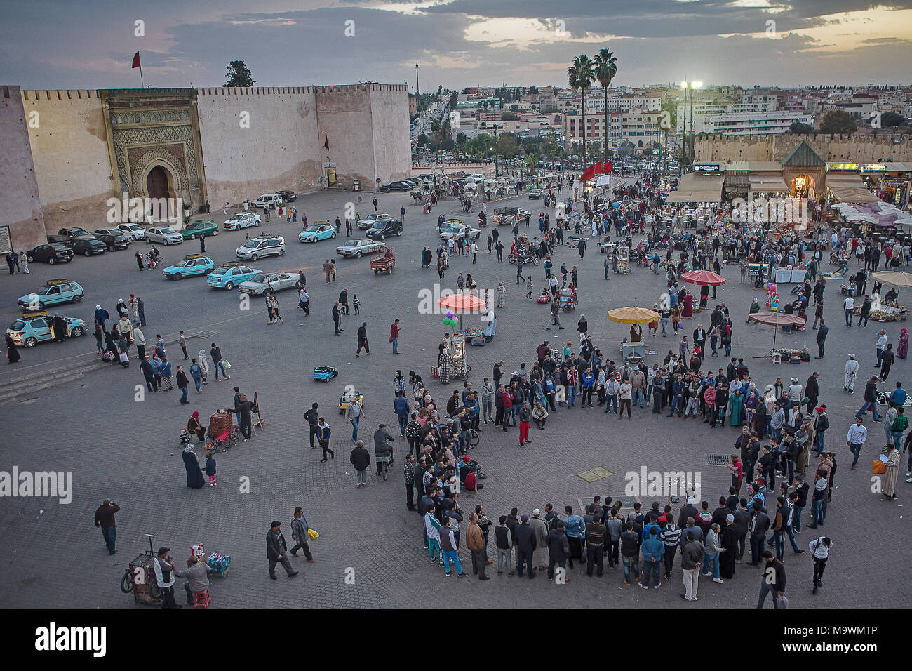 El Hedim Square, Meknes, Marokko Stockfoto