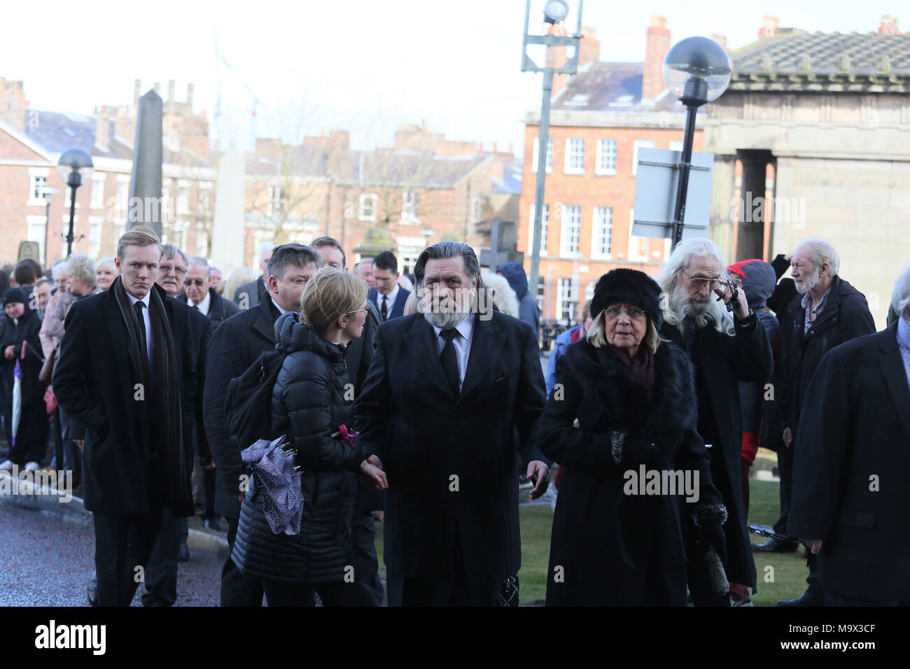 Liverpool, Großbritannien. 28. März, 2018. Ricky Tomlinson, Schauspieler, kommt für die Beerdigung von Ken Dodd in der anglikanischen Kathedrale, Liverpool, 28. März 2018 (C) Barbara Cook/Alamy leben Nachrichten Stockfoto