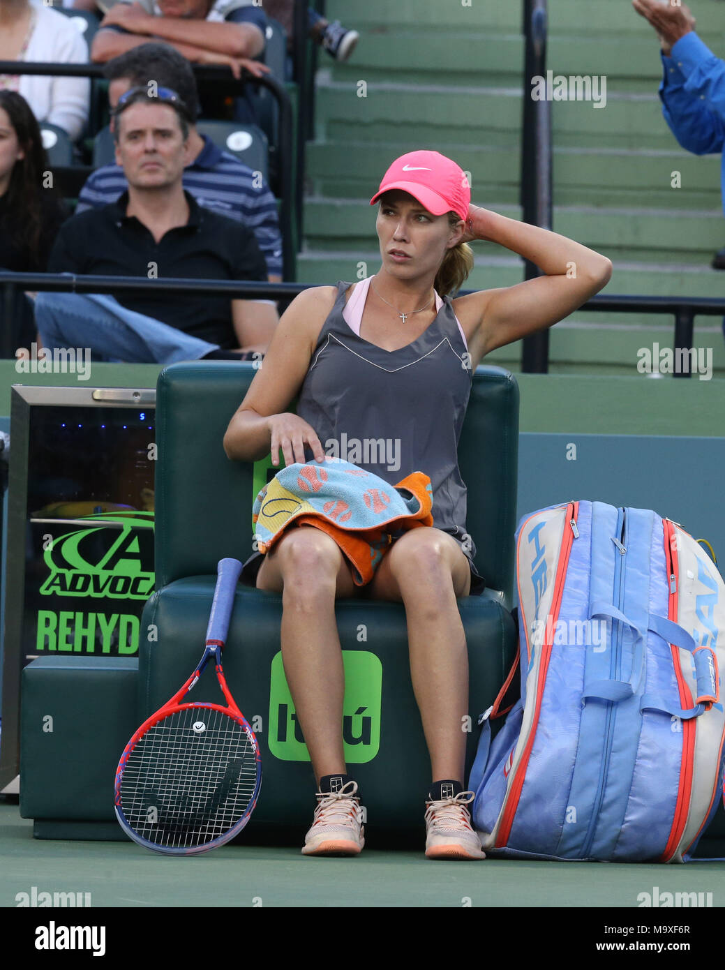 Key Biscayne, Florida, USA. 28. März, 2018. Danielle Collins am 10. Tag des Miami geöffneten dargestellt von itaú bei Crandon Park Tennis Centre am 28. März 2018 in Key Biscayne, Florida Personen: Danielle Collins Credit: Hoo Me.Com/Media Punch/Alamy leben Nachrichten Stockfoto