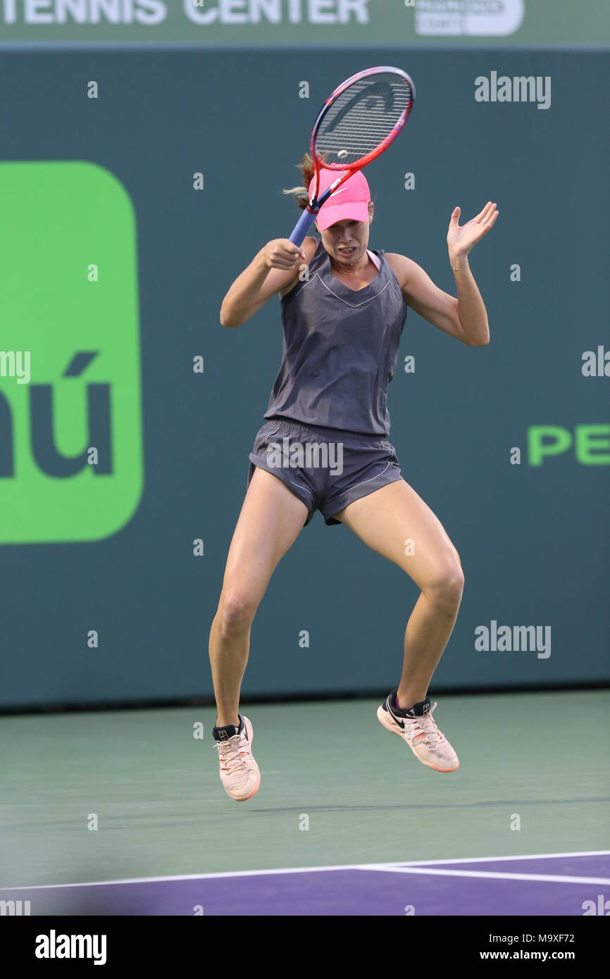 Key Biscayne, Florida, USA. 28. März, 2018. Danielle Collins am 10. Tag des Miami geöffneten dargestellt von itaú bei Crandon Park Tennis Centre am 28. März 2018 in Key Biscayne, Florida Personen: Danielle Collins Credit: Hoo Me.Com/Media Punch/Alamy leben Nachrichten Stockfoto