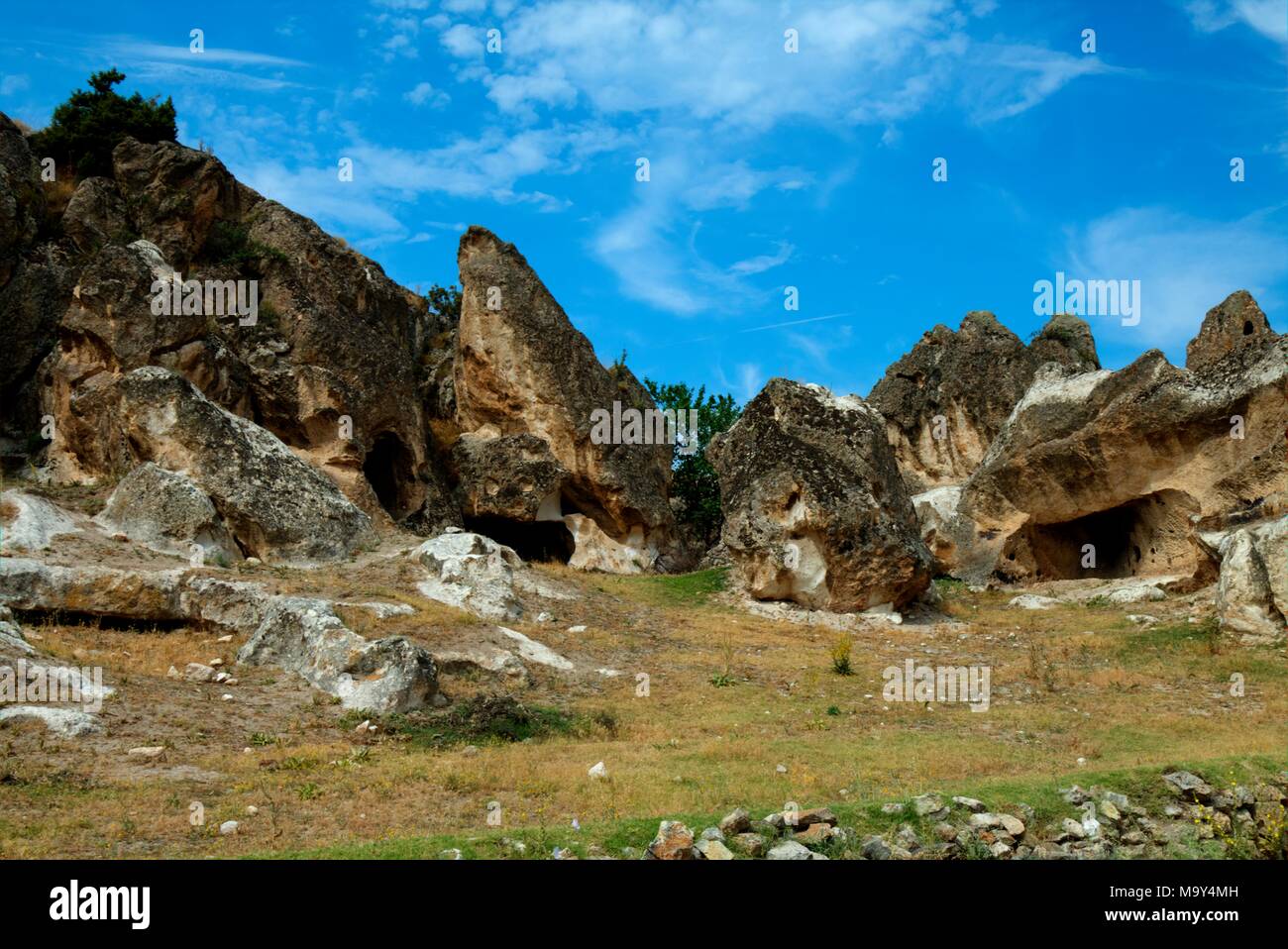 Prähistorische Höhlen Stockfoto