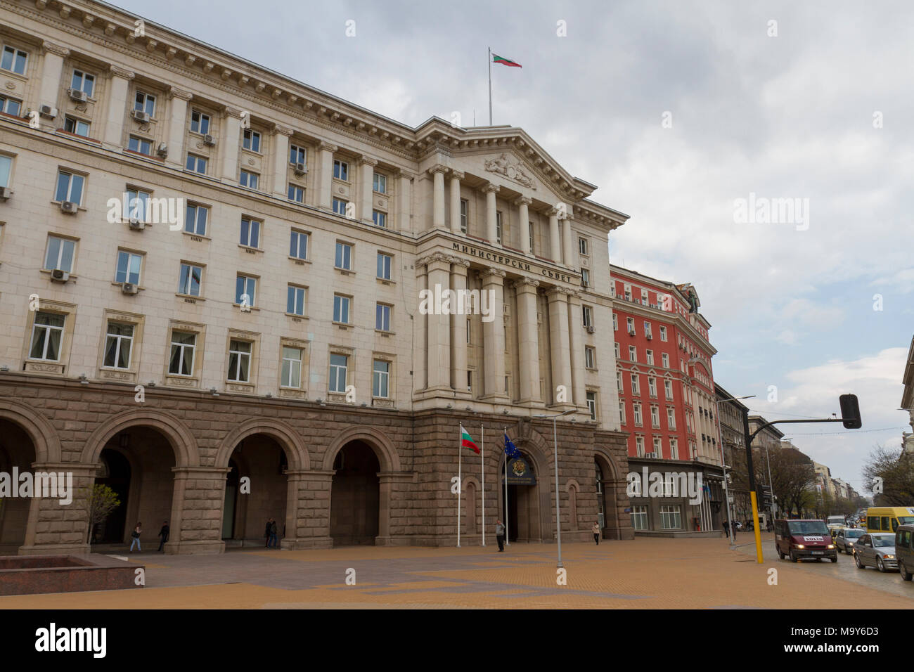 Gebäude des Ministerrates in Sofia, Bulgarien. Stockfoto
