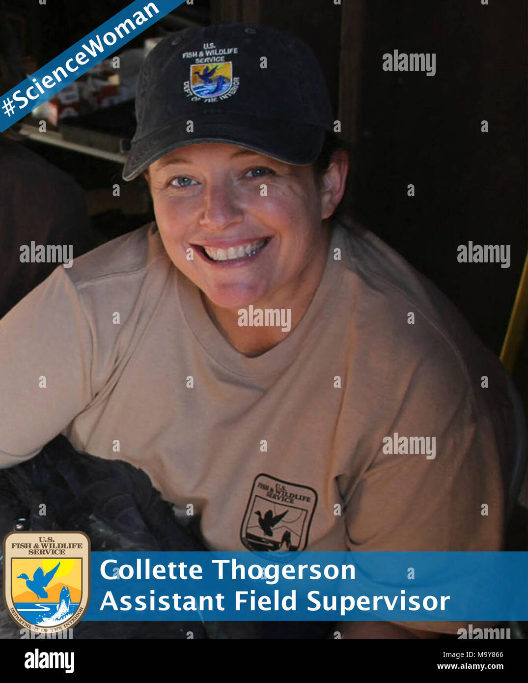 Collette Thogerson. Collette Thogerson, Assistant Feld Supervisor Stockfoto