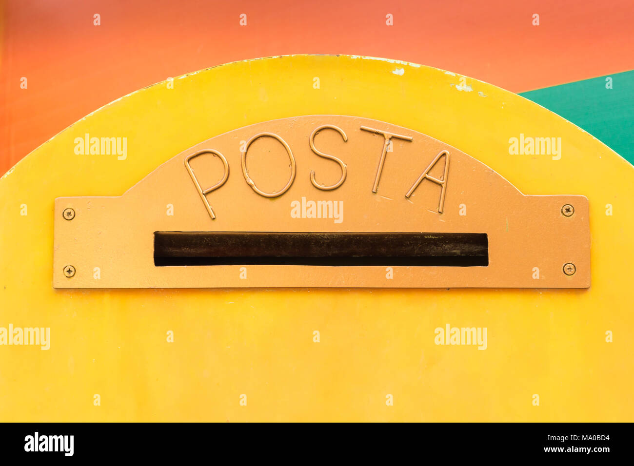 Cloes einer Mailbox Stockfoto