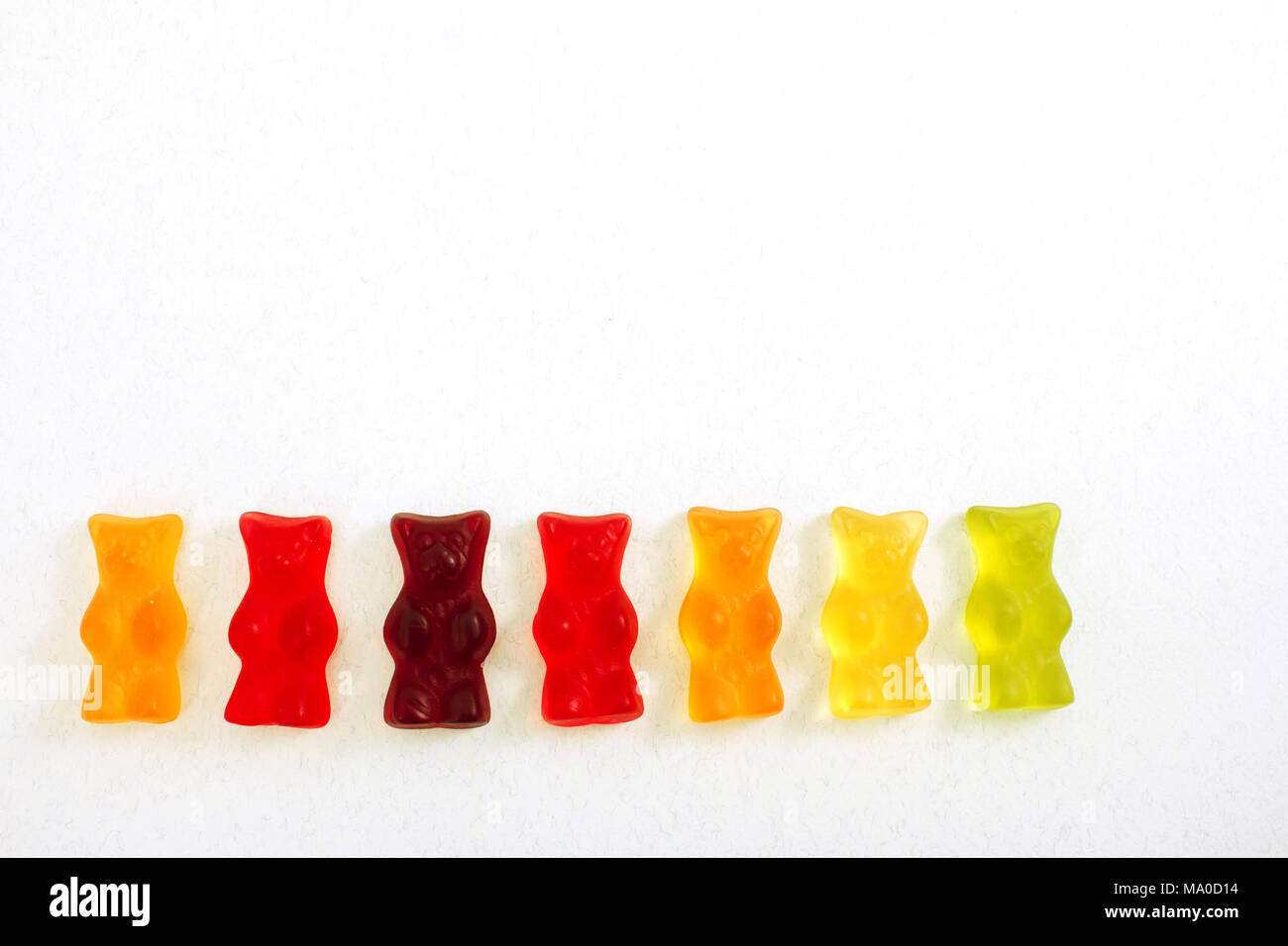Gelee Bär, eine Abbildung von Jelly auf weißem Hintergrund Stockfoto