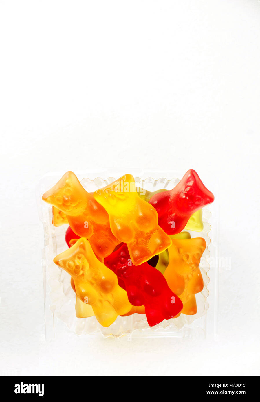 Gelee Bär, eine Abbildung von Jelly auf weißem Hintergrund Stockfoto