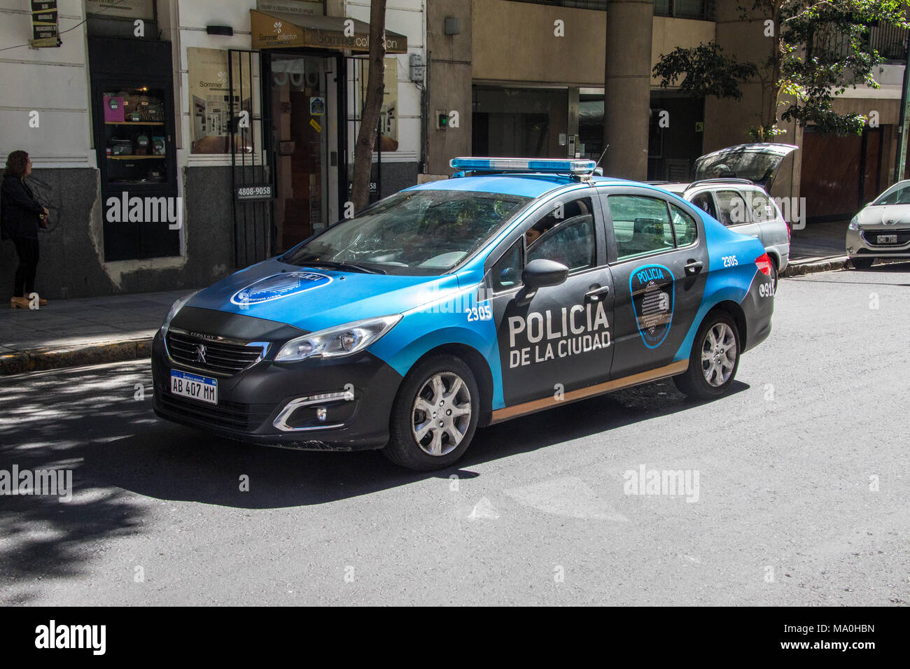 Polizei Auto in Buenos Aires, Argentinien Stockfoto
