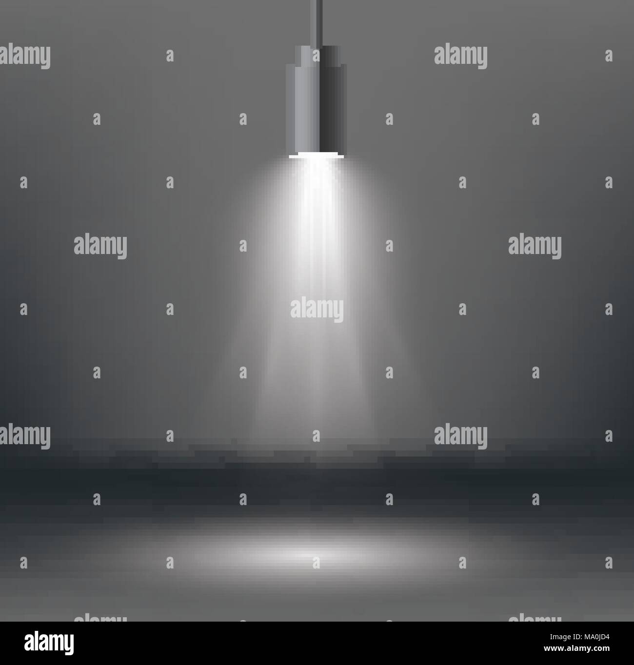 Szene-Beleuchtungseffekte mit Spotlight. Vektor-Illustration. Stock Vektor
