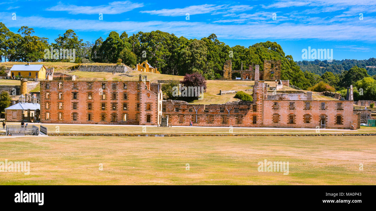 Port Arthur, Tasmanien, Australien - der Pönitentiarie. Wie eine Mühle gebaut, wurde es in einer Haftanstalt in 1857 umgewandelt. Stockfoto