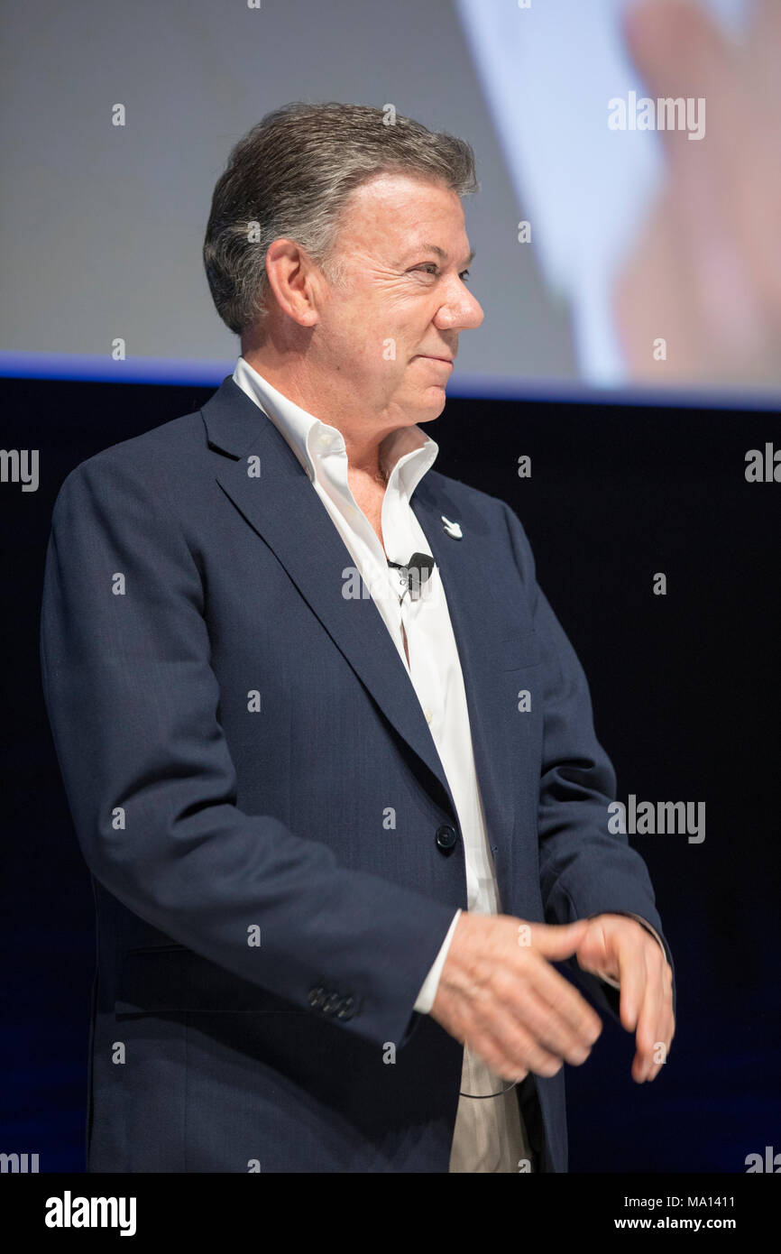 Juan Manuel Santos Calderón ist der kolumbianische Präsident und Friedensnobelpreisträger 2016 besucht Cannes Lions Festival, Cannes, Frankreich, 22. Juni 2017 Stockfoto