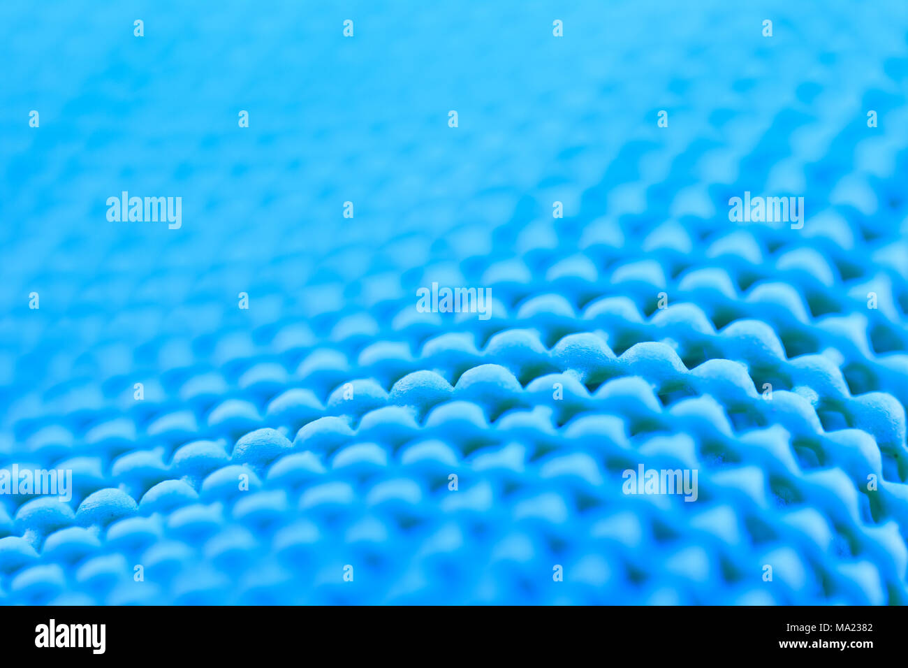 Nahaufnahme Detail des Blauen texturierte rutschfeste Matte Stockfoto