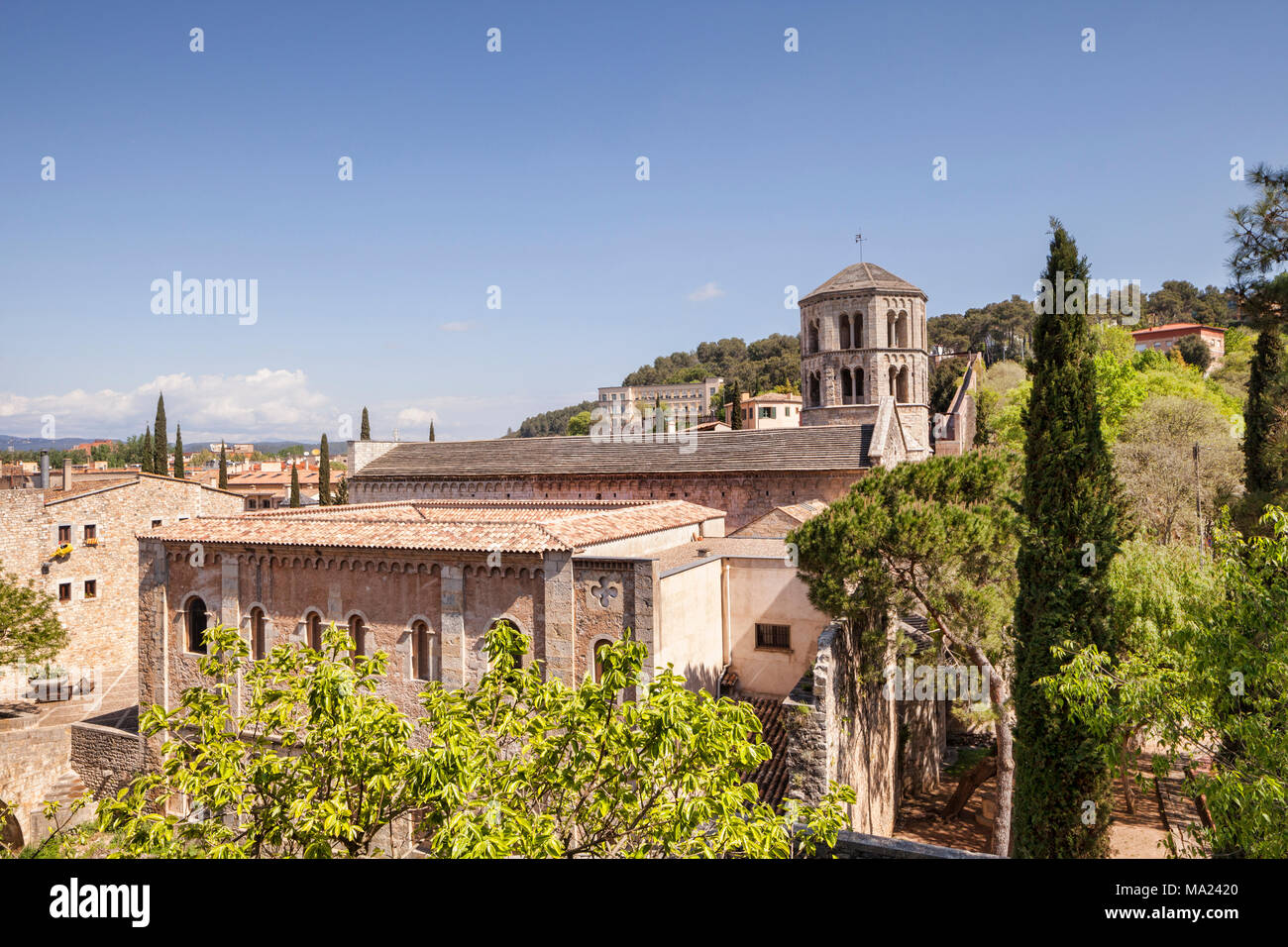 Kloster des Heiligen Petrus von Galligants, Girona, Katalonien, Spanien. Stockfoto