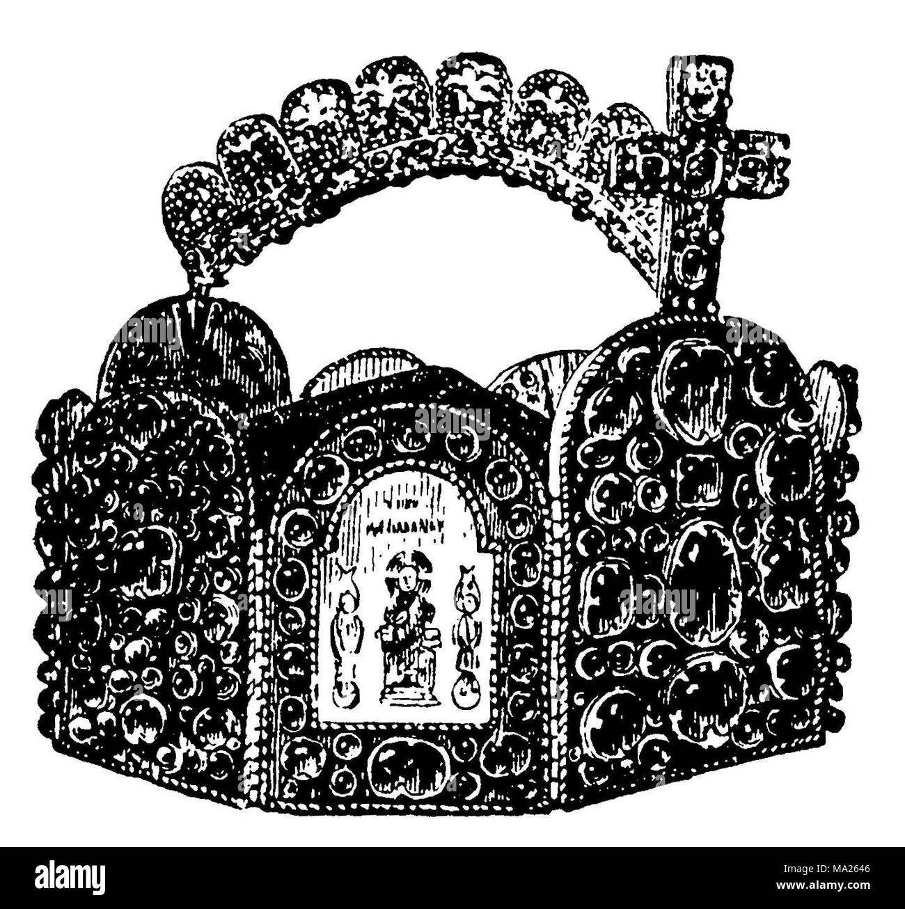 Die Krone, die Krone der Könige und Kaiser des Heiligen Römischen Reiches seit dem Hochmittelalter, 1891 Stockfoto