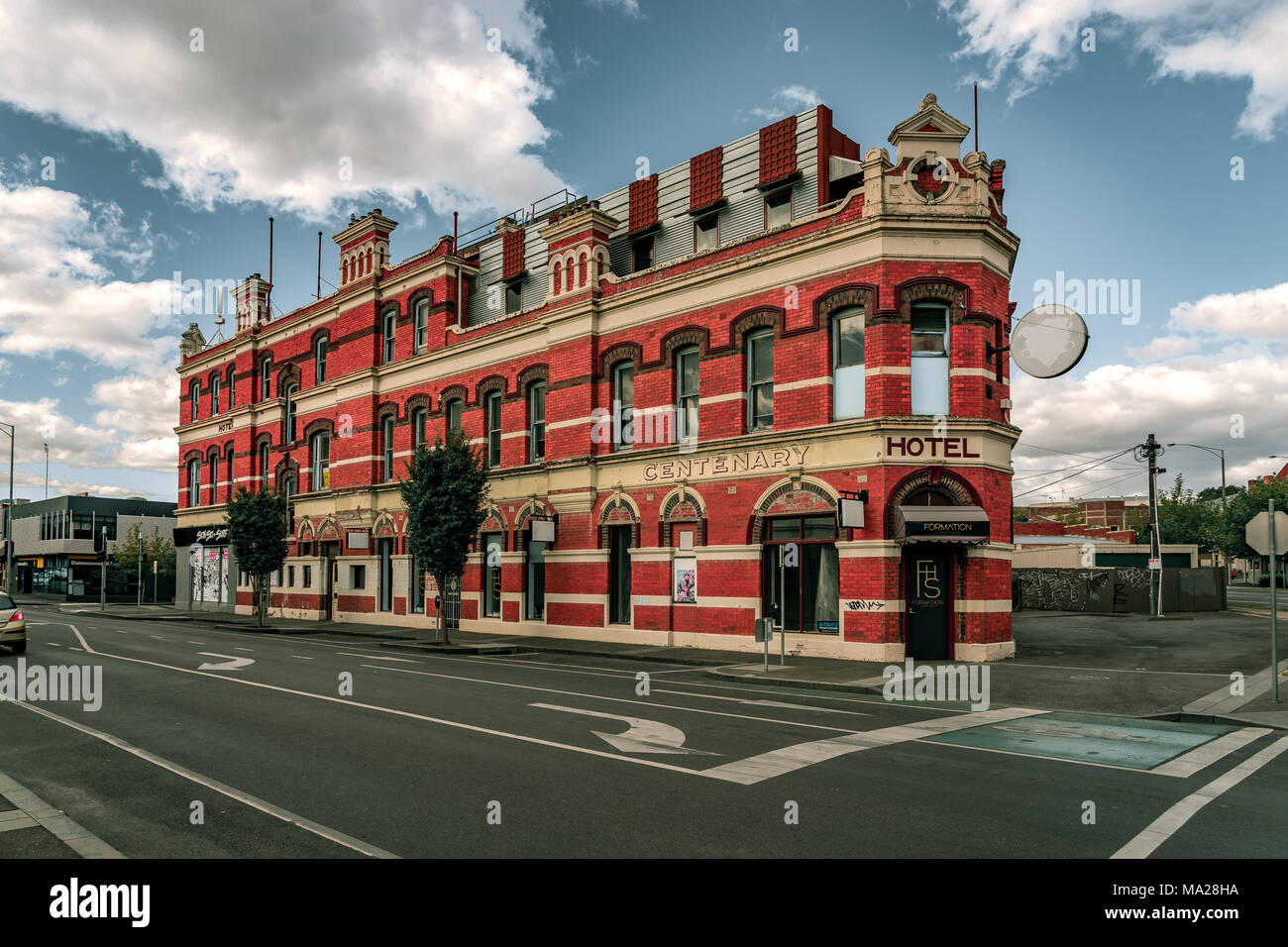 Ballarat, Victoria, Australien - Centenary Hotel Gebäude Stockfoto