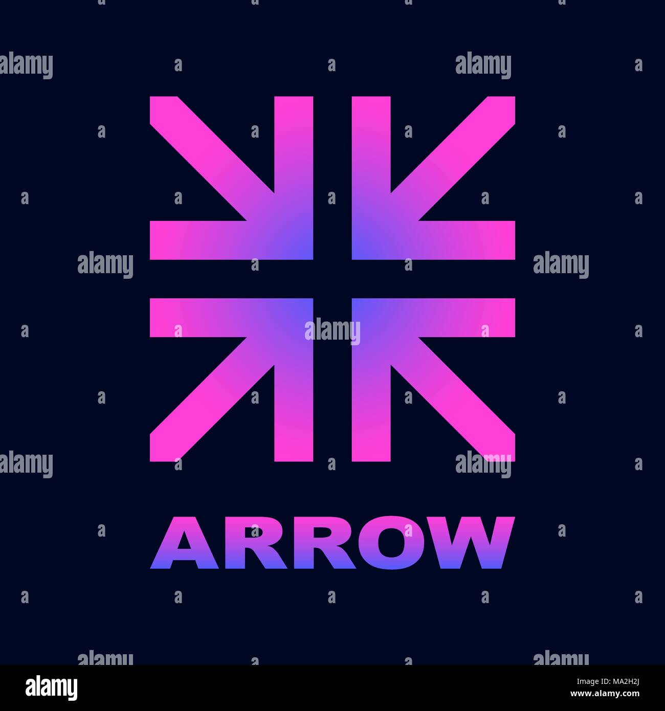 Abstrakte Logo für das Unternehmen. Corporate Identity Design Element. Technologie, Industrie, Logistik, Distribution Logo Idee. Pfeil mix, Lieferung, Interaktion, Konzept integrieren. Stock Vektor