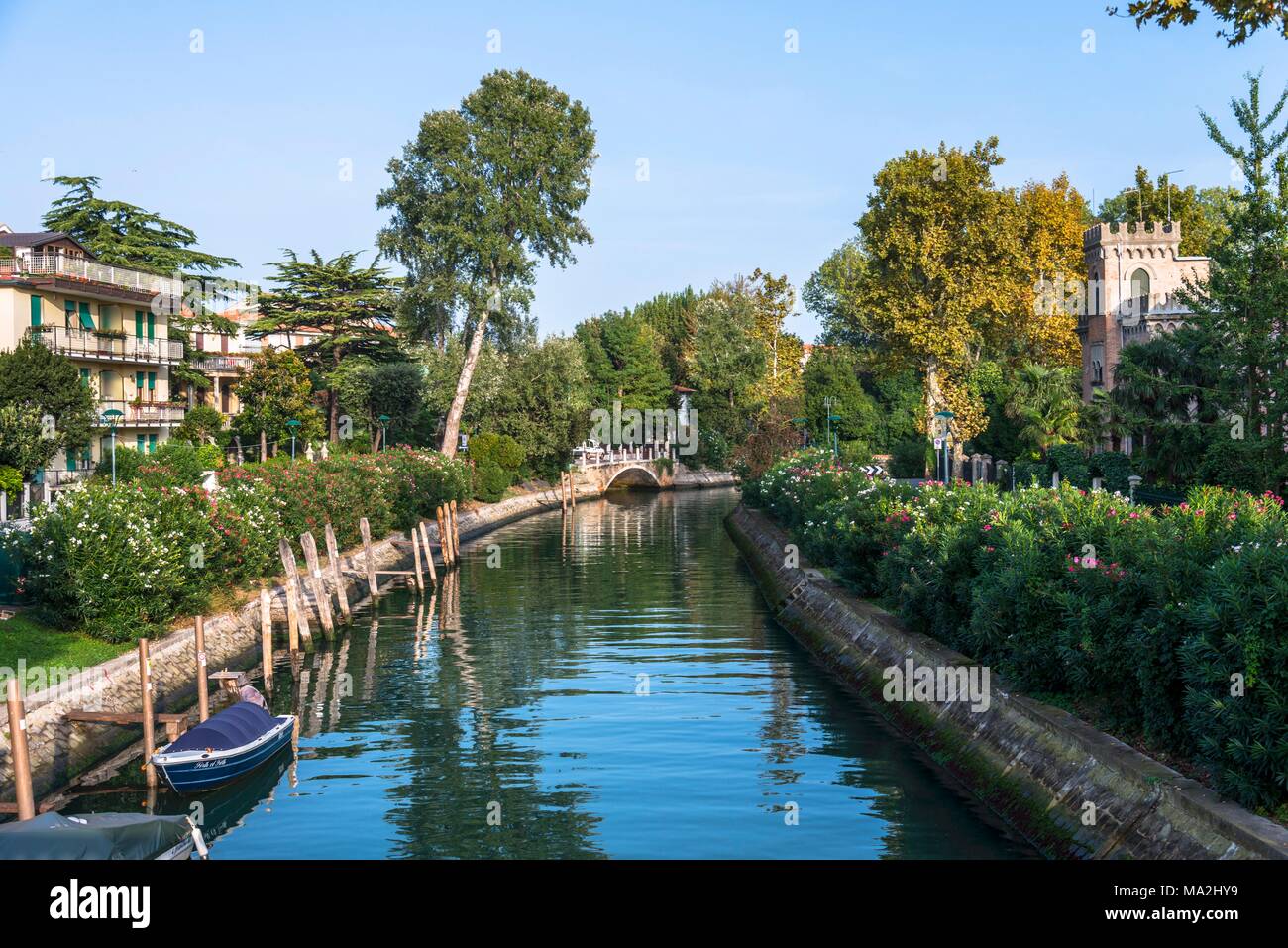 Einen Kanal zum Film Festival, Lido, Italien Stockfoto