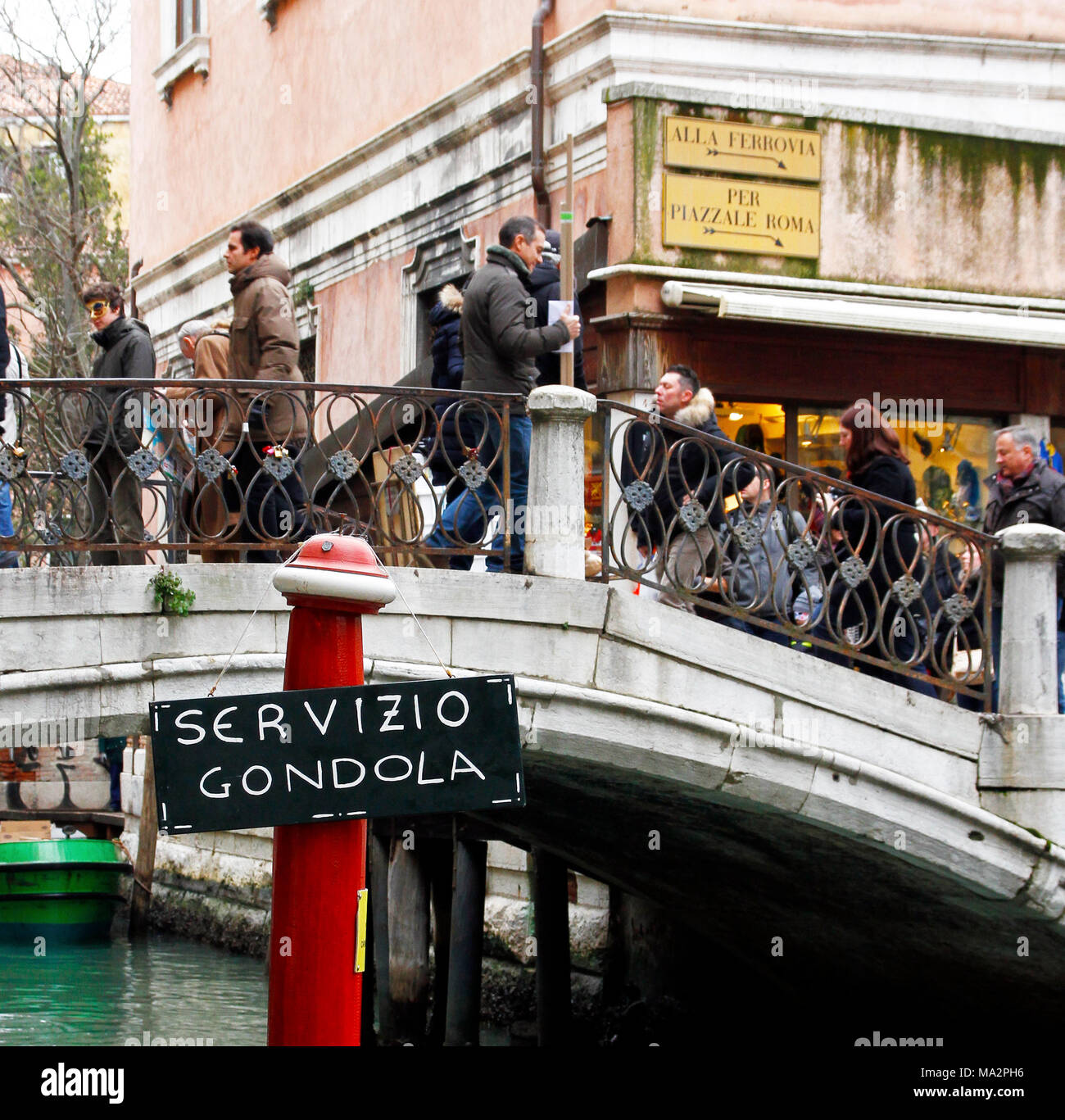 Venedig, Italien - Gondel service Stockfoto
