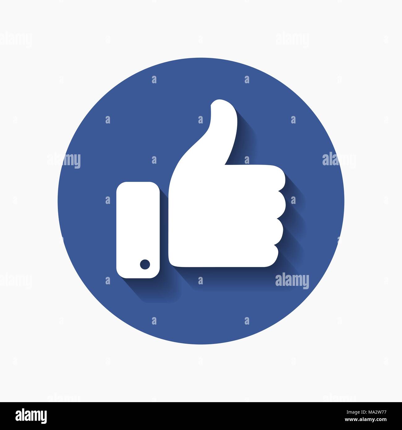 Daumen hoch, Symbol, mit dem Finger auf das Symbol vektor Illustration