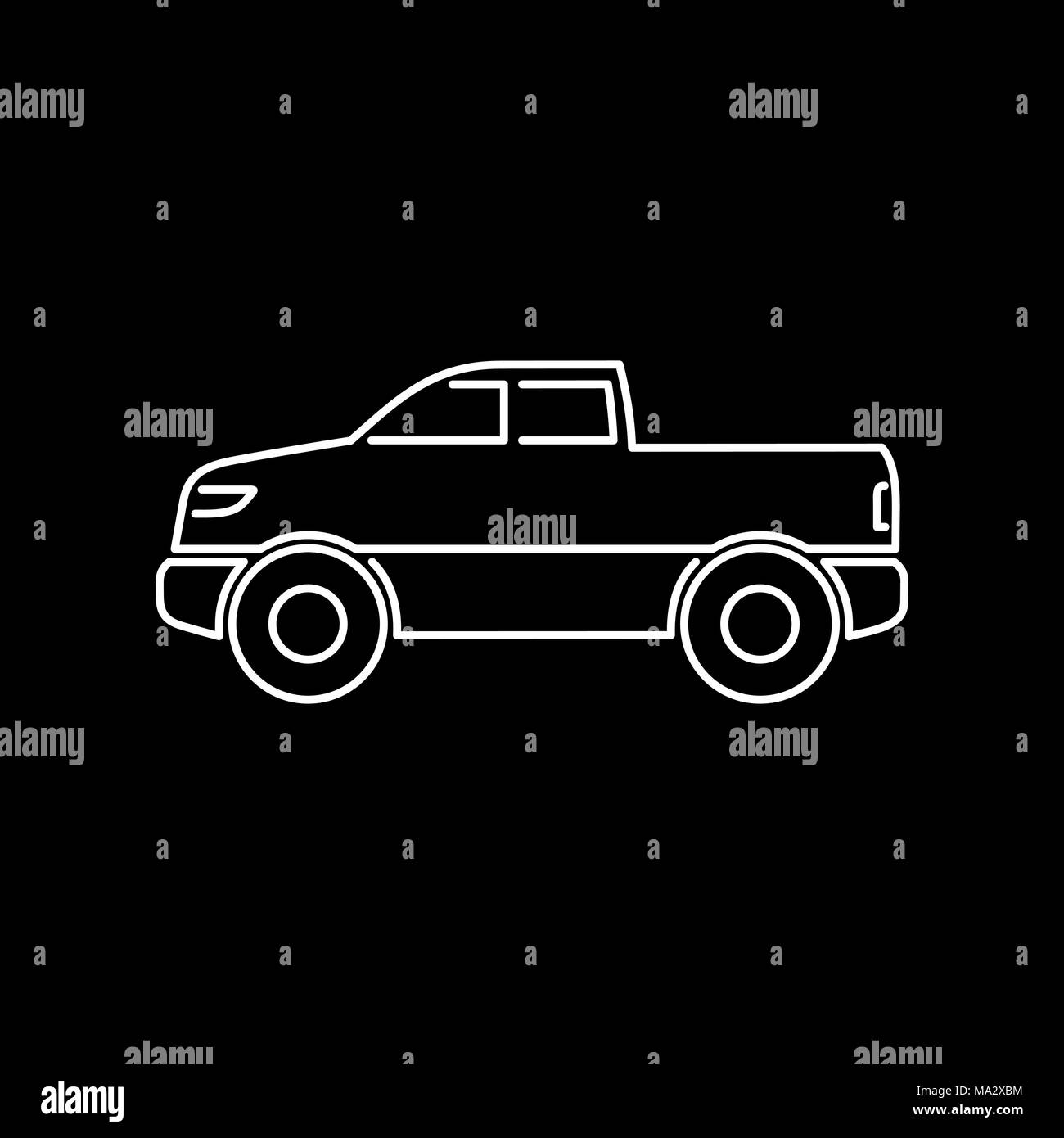 Abholung Symbol einfache flache Vector Illustration. Stock Vektor