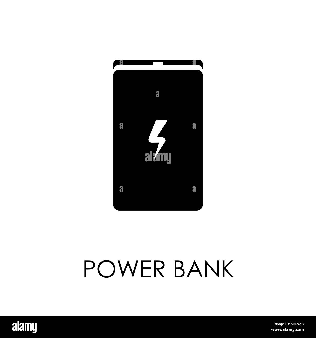 Power Bank Symbol Flat Style Vector Illustration. Stock Vektor