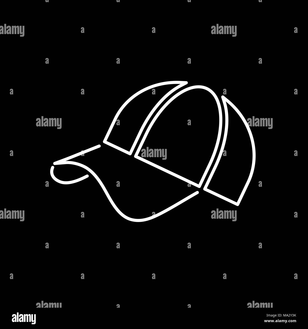 Cap Symbol. Strand und Ferienhäuser Symbol Abbildung. Stock Vektor